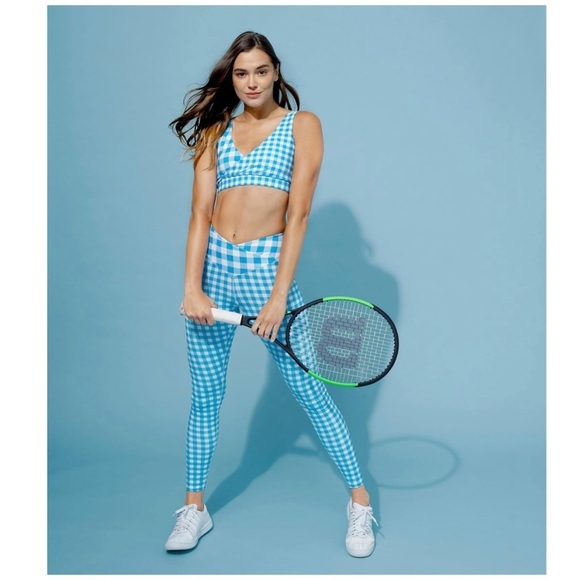 EleVen By Venus Williams | We Stand Proud Sports Brababy Gingham Blue | M - Picture 4 of 12